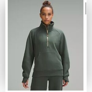 Scuba Oversized Funnel Neck Half-zip- Long